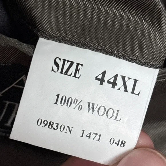 Jos A Bank Sport Coat 44XL Brown Glen Check Plaid Wool Blazer Jacket Tall